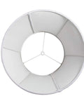 Top view of Large Drum Lampshade Set Of 2 White Linen DIY Fabric Spider Fitter Lampshades, 10x14x10 Inches, showing interior structure.