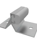 Front view of Sliding Patio Door Bumper Stop in Gray Aluminum, 2 Inch Length, 1 Inch Width for sliding door applications.