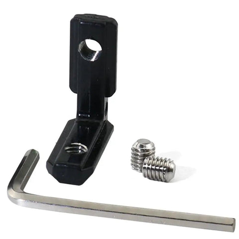 20 Piece 2020 Series Black T Slot L Shape Corner Connector Bracket Set with screws and wrench for aluminum extrusion profile 6mm
