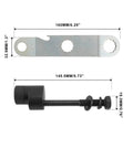 Heavy Duty Trailer Lock Bolt And Hitch Pin Replacement For Bike Racks Anti Theft Security fastener components with measurements.