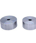 Two Piece Dimple Die Set For Sheet Metal Fabrication, 2.25 In And 2.75 In Dies shown on a white background, used for heavy duty applications.