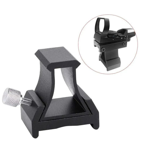 Universal Aluminum Scope Mount For Telescopes And Finderscopes, Dovetail Slot Bracket, CNC Machined Fit with side view detail inset
