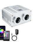 Dual Port 16W Twinkle Fiber Optic Starlight Light Engine With RGBW Beads, Sound Activated Dance Lights, controls visible