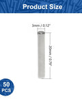 3mm By 20mm Stainless Steel Dowel Pins 304 Grade Cylindrical Locating Pins For Precision Alignment Easy Insertion Rust Resistant Durable For Tools Machinery And DIY Projects size chart, 50 pcs