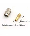 Top Notch Drill Chuck Collets 100 Piece Set Fits 0.5 To 3.2Mm Drive Bits with brass collets and metal adapter detail.