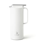 Real Deal Thermal Coffee Carafe Holds Fifty Ounces Advanced Vacuum Insulated Stainless Steel Beverage Dispenser, Smooth White Finish.