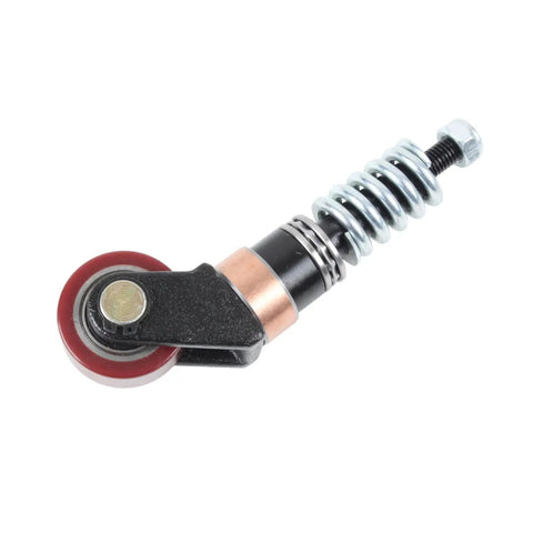 BailhePan Balance Wheel Assembly For Apollo A1018 A1019 Electric Pallet Jack Truck Plug And Play Heavy Duty Parts For Warehouse Factories in black and red with a spring.