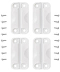 Cooler Hinge Replacement Kit With Screws For 50 To 165 Qt Coolers 4 Pack white plastic hinges with 16 screws, top view