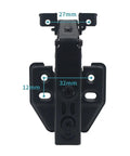 Front view of Soft Close Concealed Hinge Set For Cabinets And Cupboards 1 To 3 Pieces Aluminum Frame Glass Doors Hydraulic Buffer showing dimensions