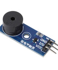 5 Pack Passive Buzzer Module For DIY Projects With LED Ready Low Level Sound 3.3V To 5V 3 Pins Mounting Nuts Included