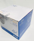 Box packaging of Outdoor 4K Ultra HD 4 In 1 Dome Camera With WDR And Audio 100 Ft Night Vision 3.6mm Lens, showing brand and details.