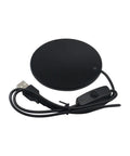 Portable Cup Warmer Coffee Mug Heating Coaster With Smart Thermostatic Hot Plate keeps your sips smooth all day long. Black pad with USB cord.