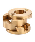 Upgrade Your 3D Printer Game With This Rock Solid 16mm Oldham Coupling For T8 Z-Axis Screw Hot Bed Setup That Cuts Vibration, Stops Printing Swing, And Boosts Overall Print Smoothness Like A Pro. brass Oldham coupling for T8 Z-axis 3D printer screw