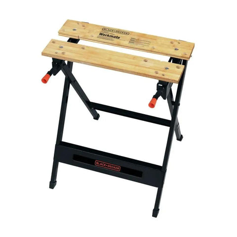 Pro-Grade Portable Workbench With 350-Pound Capacity, Foldable Steel Frame, Wooden Vise Jaws, Ideal Garage DIY Station