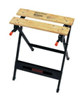 Pro-Grade Portable Workbench With 350-Pound Capacity, Foldable Steel Frame, Wooden Vise Jaws, Adjustable Swivel Pegs