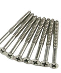 Top Notch Flat Head Phillips Wood Screws For Door Hinges Satin Nickel Finish Heavy Duty Steel Hardware 2 1/2 Inch 24 Pack