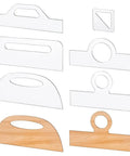 High Density Acrylic Charcuterie Board Templates Six Piece Router Stencil Set with clear acrylic and bamboo templates for woodworking.