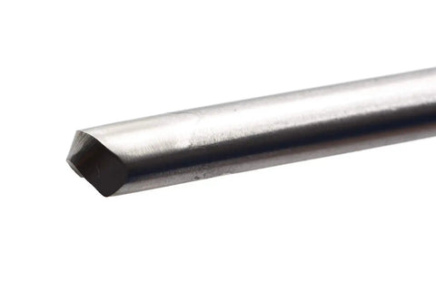 Rock Solid 5/8 Inch Bowl Gouge Woodturning Lathe Chisel Featuring M2 High Speed Steel Blade close-up of cutting edge.