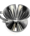 Pour Over Coffee Dripper With Stainless Steel Cone Filter, Reusable V Shaped Dripper With Handle, durable metal design
