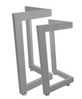 Heavy Duty Black Metal Table Legs For Dining And Coffee Tables Industrial Style, two sturdy adjustable legs with leveling pads