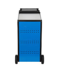 Heavy Duty Tool Trolley With Nine Deep Drawers Rolling Workshop Workhorse Mobile Tool Box in blue, showcasing smooth wheels and steel frame.