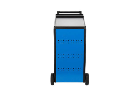 Heavy Duty Tool Trolley With Nine Deep Drawers Rolling Workshop Workhorse Mobile Tool Box in blue, showcasing smooth wheels and steel frame.