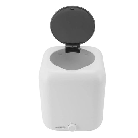 Hella Compact 5 Liter Mini Portable Washer With Usb Rechargeable Power And Automated Top Load Wash Cycle built for dorm rooms, top view with lid open.