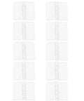 10 Pack Acrylic Folding Hinges For Jewelry Boxes And Display Cases, clear and durable, shown in two vertical rows