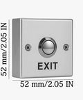 Heavy Duty Push To Exit Button For Access Control Systems With Built To Last Aluminum Alloy Exit Switch And NO COM Output Ideal For Office And Home Security 52mm By 52mm