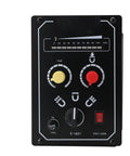 Heavy Duty External Controller For Lathe Electromagnetic Chucks With 0 To 100V DC Adjustable Magnetic Pull And Bright LED Readout controls with buttons and dials.