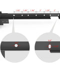 Level Up Your Sleep Setup With These Tough As Nails Bed Frame Footboard Extension Brackets Set Fits Twin Through King Sizes smooth black steel brackets with measurements.