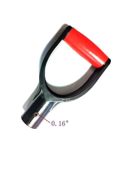 PVC Shovel D Grip Handle Replacement For Digging Tools 32mm Inner Diameter 1.26 Inch Easy Install Red And Black Shovel
