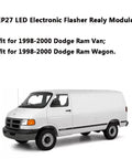 Plug And Play 5 Pin LED Flasher Relay Direct Replacement For Dodge Ram 1998 2002 1500 2500 3500 Dakota Viper Turn Signal And Hazard Module Fix Hyper Flash Convert Incandescent To Bright LED, white van fit