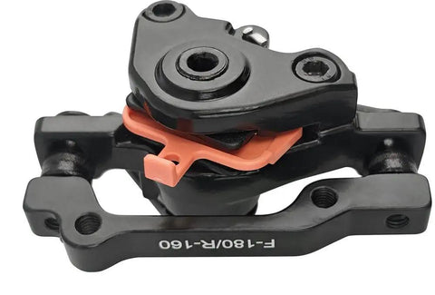 Universal Mechanical Disc Brake Set Built Tight For Sick Stopping Control On Mountain Road Folding Electric Bikes Front Rear Caliper System One Pair Black close-up