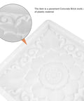 Heavy Duty Reusable Concrete Molds For Walkways And Patios Large Plastic Square Paver Molds detailed floral pattern