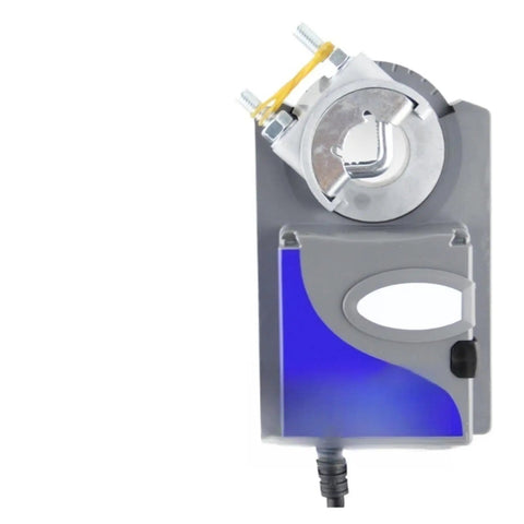 Heavy Duty Motorized Damper Actuators For Hvac Air Flow Regulation Featuring Hella Reliable Switching Control And No Sweat Mounting For Everyday Use, close-up of actuator with durable housing.