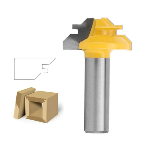Get Your 45 Degree Router Bit For Woodworking Projects That Rock, Premium Cemented Carbide Mortise And Tenon Knife With Durable Cutter Design Built Heavy Duty For Sharp Milling Tasks Every Time, yellow carbide router bit with round shank.