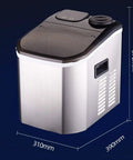Compact Countertop Ice Maker That Chills Water Hella Fast For Crush Ready Cubes In Minutes sleek stainless body dimensions 390mm x 370mm x 310mm