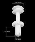 50 Pack White Nylon Car Door Panel Retainer Clips Straight Swap Fits GM 15960325 detailed view showing dimensions and design.