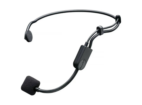 PGA31-TQG Wireless Headworn Condenser Microphone With Cardioid Pattern, Secure Gooseneck Headset Fit, Detailed Crisp Vocals, Noise Rejection, High Gain Before Feedback, Gig-Ready For Live Performances And Speaking Gigs. Black headworn condenser mic with gooseneck boom.