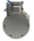 Precision Engineered Heavy Duty Auto AC Compressor Compatible With Tesla Model X 2016 Through 2020 R1234Yf Refrigerant front view.