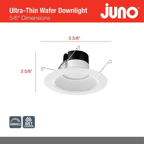 Badass 5 Inch And 6 Inch Baffle Trim Led Recessed Lights, Easily Switchable 5 In 1 Power Settings, Super Sleek 6 Pack Bright Ceiling Spotlight For Kitchen Bath Or Garage Install
