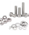 Built To Last M4 Slotted Cheese Head Machine Screws Crafted From Rugged Stainless Steel Includes Sixty Pieces Of Flat Washers And Hex Nuts for garage repairs.
