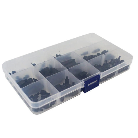 Top Shelf Nylon Screw Kit Hella Durable M3 And M2.5 Hex Bolts Nuts For Raspberry Pi Rig Setup in organized storage box