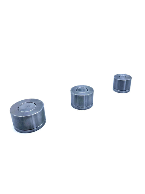 3 Piece Dimple Die Set For Metal Fabrication Includes 1/2 Inch, 3/4 Inch, And 1 Inch Dies CNC Machined From Premium Cr Steel with Rockwell 80 Hardness