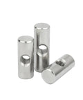 Beefy Furniture Barrel Nuts And Thumb Screws Bolt Set With Cross Dowels And Slotted Fittings Silver Finish Multiple Sizes
