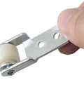 Close-up of Nylon Directional Guide Wheel Two Pack For Sliding Doors And Furniture Cabinets, sliding door roller pulley track guide.