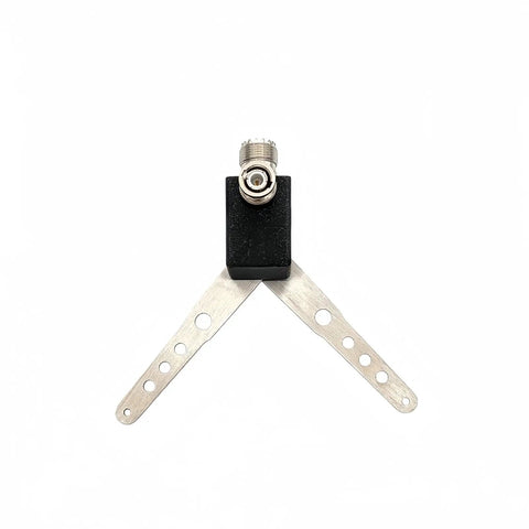 Universal Ham Radio Antenna Bracket With BNC To SO239 Adapter Rugged Mount For QRP Rigs And SDR Gear, top view