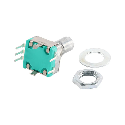 EC11 Rotary Encoder Switch Set 10 Pack 15mm Digital Potentiometer with 5 Pins D Shaft Nut and Washer Included for DIY Projects