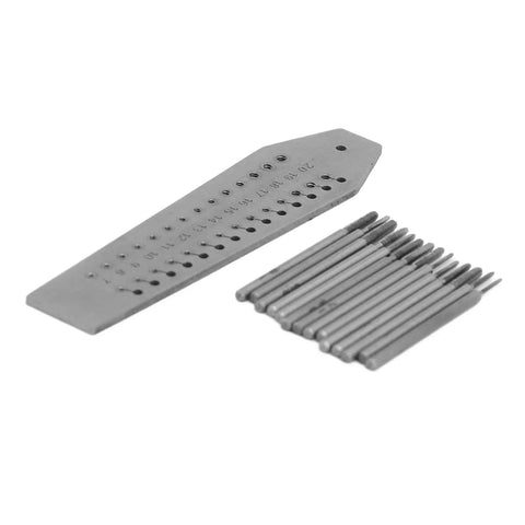 Super Cool Miniature Tap And Die Set Tool For Jewelry Making Or Watch Repair That Handles Tiny 0.7 To 2mm Metal Threads With Serious Precision And Ease., gray metal set with tap plate and micro taps for jewelry and watch repair